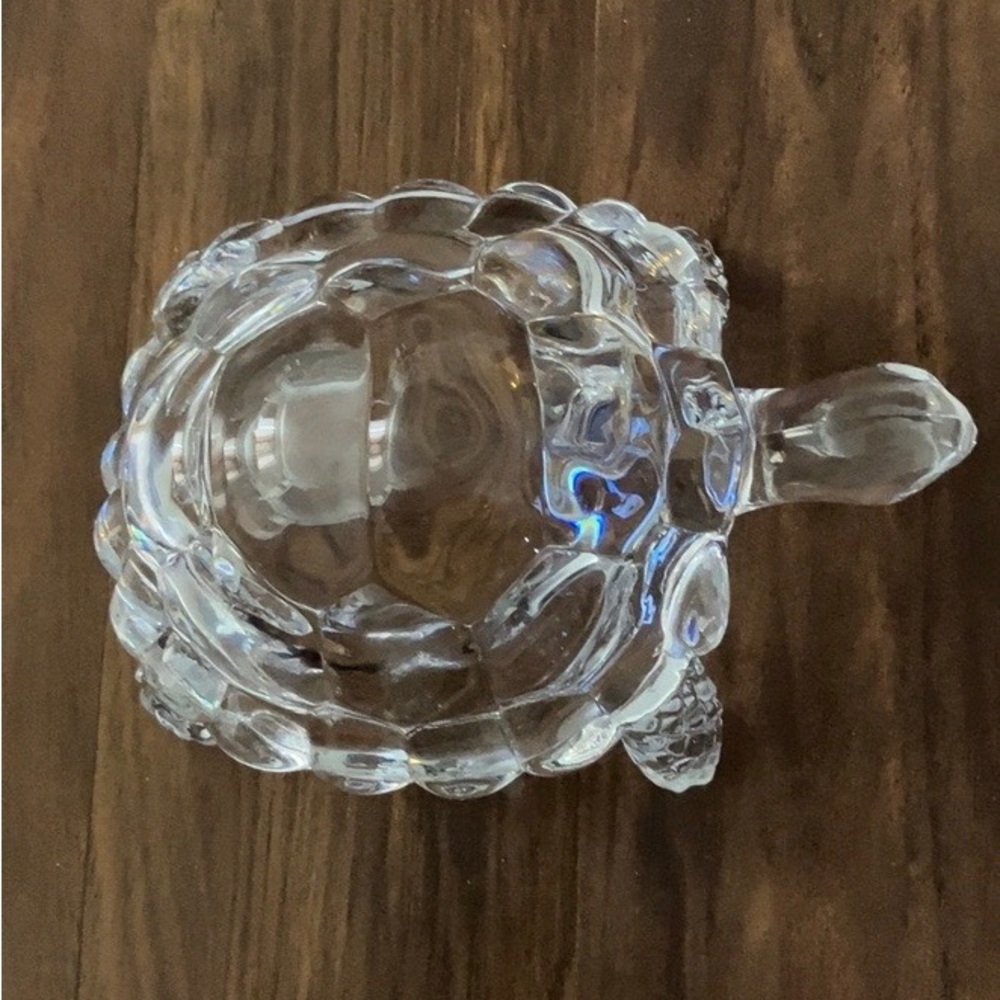 Vintage Cristal D’ Argues Genuine Lead Crystal French Collectable Craved Turtle - Picture 3 of 7